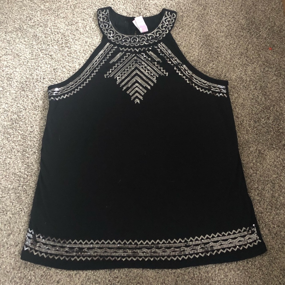 Black and silver tank top